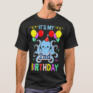 T-shirt Les enfants, c'est mon 2ème anniversaire Pieuvre