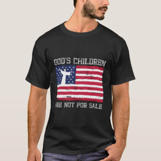 T-shirt Les Enfants De Dieu Ne Sont Pas À Vendre Drapeau U