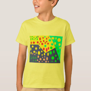 T-shirt Les enfants design marbres colorés type avec logo