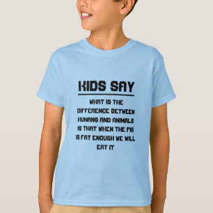 T-shirt Les enfants disent : différence entre les humains