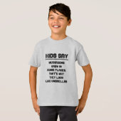 T-shirt Les enfants disent : Les champignons poussent dans (Devant entier)