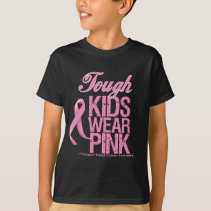 T-shirt Les enfants durs portent le cancer du sein frais