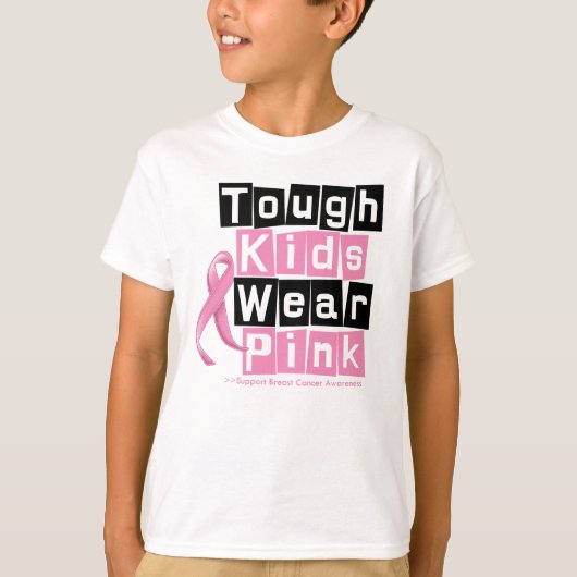 T-shirt Les enfants durs portent le rose pour la (Devant)