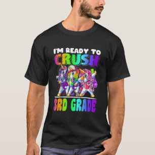 T-shirt Les Enfants Écrasent 3e Année Dabbing Unicorn Reto
