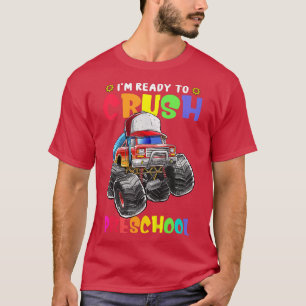 T-shirt Les enfants écrasent le sac à dos du camion Monste