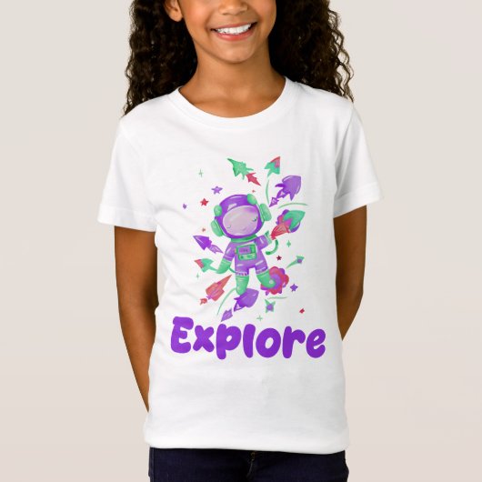 T-Shirt Les enfants explorent l'espace (Devant)