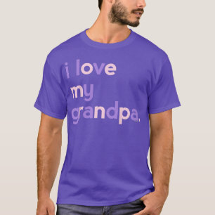 T-shirt Les enfants I Love My Grandpa pour papa Papa Fathe