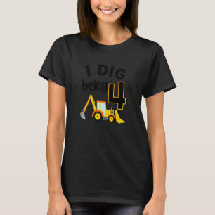 T-shirt Les enfants j'aime avoir 4 ans Construction 4e ann