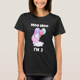T-shirt Les enfants meuh meuh j'ai deux ans vache 2ème ann