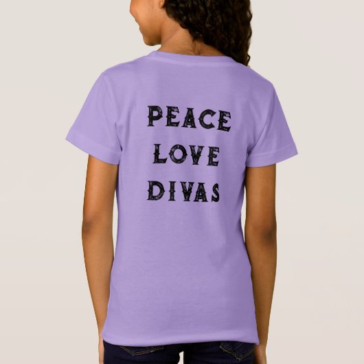 T-Shirt Les enfants PEACE LOVE DIVAS Blossom & Lilybug T-S (Dos)