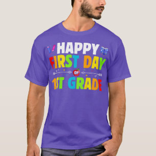 T-shirt Les Enfants Premier Jour De 1Ème Année - Retour À