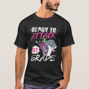 T-shirt Les Enfants Prêts À Attaquer Le Requin De 1Ère Ann