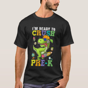 T-shirt Les Enfants Prêts À Écraser Le Dinosaure Pré-K Ret