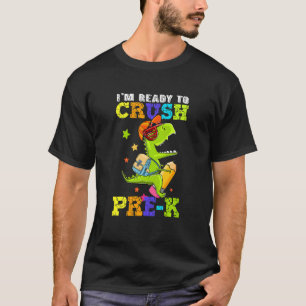 T-shirt Les Enfants Prêts À Écraser Le Dinosaure Pré-K Ret
