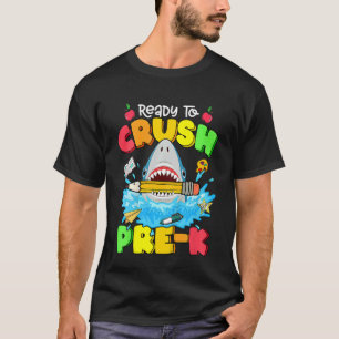 T-shirt Les Enfants Prêts À Écraser Le Requin Pré K Retour