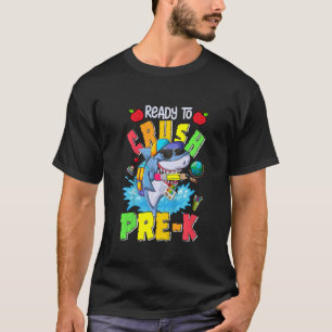 T-shirt Les Enfants Prêts À Écraser Le Requin Pré K Retour