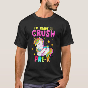 T-shirt Les Enfants Prêts À Écraser Pré K Unicorn Retour À