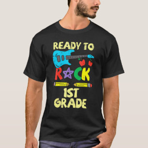 T-shirt Les Enfants Prêts À Rocher Guitare De 1Ere Année P