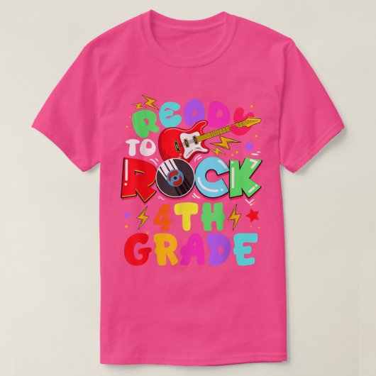T-shirt Les Enfants Prêts À Rock Guitare De 4E Année Revie (Design devant)