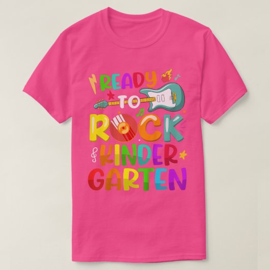 T-shirt Les Enfants Prêts À Rock maternelle Premier Jour D (Design devant)