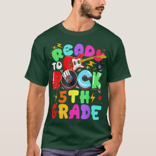 T-shirt Les Enfants Prêts À Rouler La Guitare De 5E Année