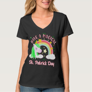T-shirt Les Enfants Rainbow Unicorn Queen Ont Une Magique