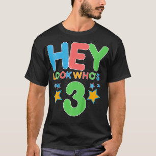 T-shirt Les enfants Regardez qui a 3 ans Caricature eux