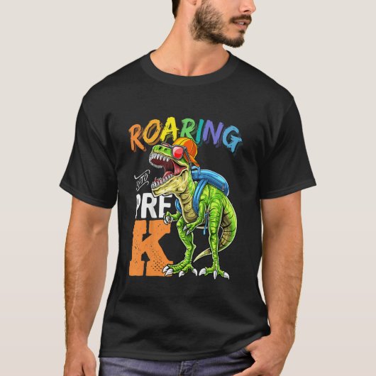 T-shirt Les Enfants Rôtissant PrK Dinosaure Retour À L'Éco (Devant)