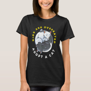 T-shirt Les enfants sont surestimés, adoptez un chat DINK