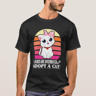 T-shirt Les enfants sont surestimés Adoptez un chat  Papa 