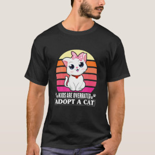 T-shirt Les Enfants Sont Surestimés Adoptez Un Chat  Papa 