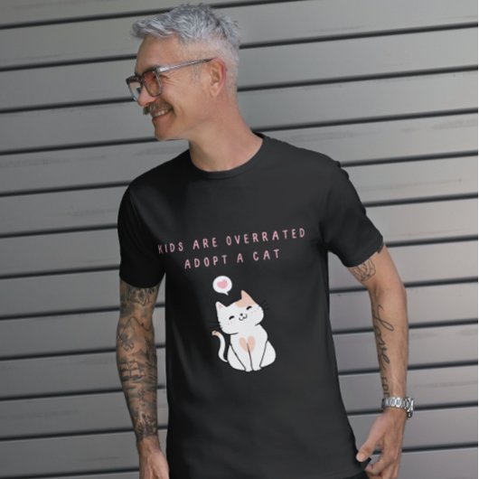 T-shirt Les enfants sont surévalués - Adoptez un chat