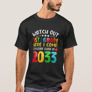 T-shirt Les Enfants Veillent 1Ème Année Je Viens Classe Fu