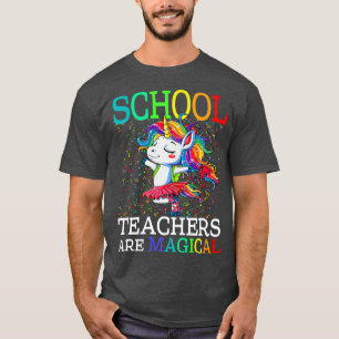 T-shirt Les Enseignants De L'École Sont Une Unicorne Magiq