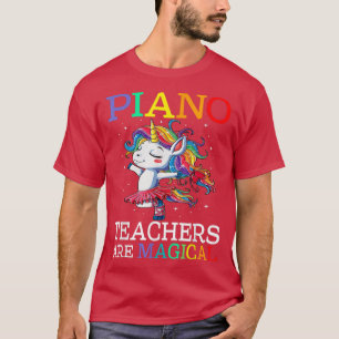 T-shirt Les Enseignants De Piano Sont La Magique Unicorne