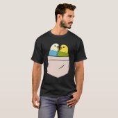 T-shirt Les Épouses Dans La Poitrine Perruque Oiseau Drôle (Devant entier)