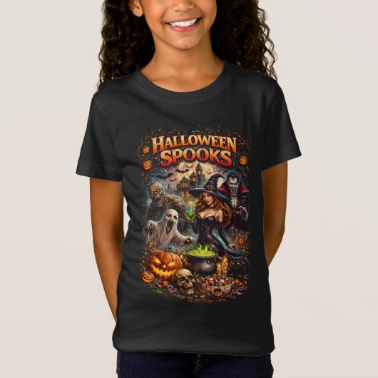 T-Shirt Les épouvantails d'Halloween (Devant)