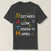 T-shirt Les Erreurs D'Enseignant En Mathématiques Permette (Design devant)