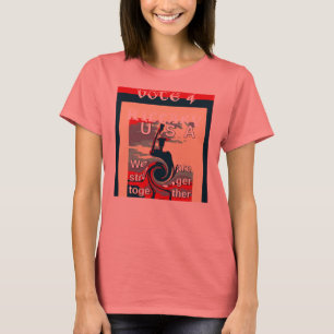 T-shirt Les États-Unis colorés votent pour Hillary Stronge