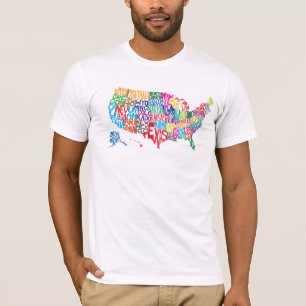 T-shirt Les Etats-Unis dans les noms