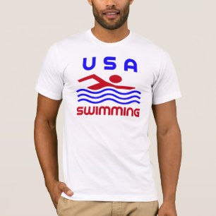 T-SHIRT LES ETATS-UNIS NAGEANT