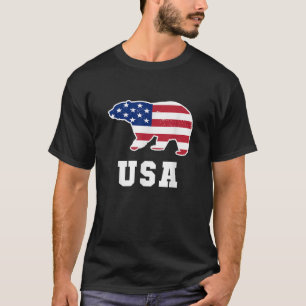 T-shirt Les États-Unis Patriotes Portent Le Drapeau Améric