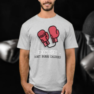 T-shirt Les excuses ne brûlent pas les calories : Gant de 