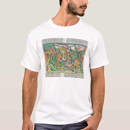 T-shirt Les exodes 17 8-15 Aaron et Hur soutiennent les (Devant)
