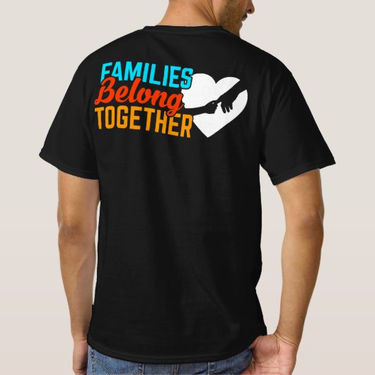 T-shirt Les familles forment un ensemble d'immigrants (Dos)