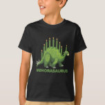 T-shirt Les fans juifs de Hanoukka Dinosaur Menorah Jew Di<br><div class="desc">Un joli cadeau de Noël juif pour Hanoukka. Un Dinosaure Dinosaur Stegosaurus Menorah Gift Amusant.</div>