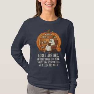 T-shirt Les fantômes aiment lire - Amoureux des livres drô
