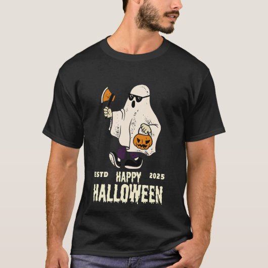 T-shirt Les fantômes d'Halloween se déplacent dans l'ombre (Devant)