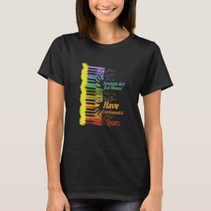T-shirt Les Féministes Veulent Juste Avoir Des Droits Fond