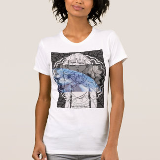 T-shirt les femmes abstrait de la terre